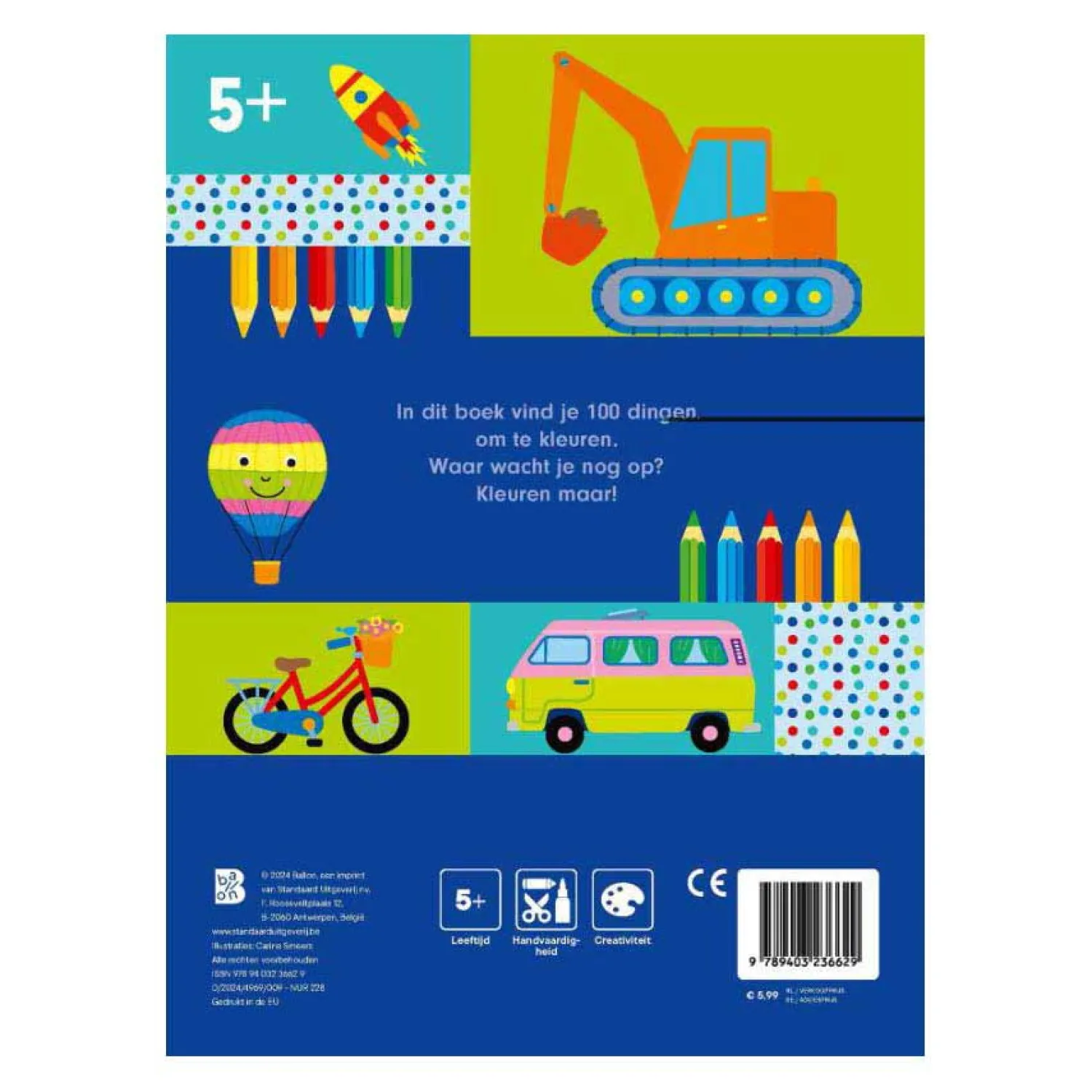 100 Dingen om te Kleuren - Voertuigen 3+-Standaard Uitgeverij Best