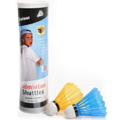 6 Kunststof Shuttles in Koker - Kleur