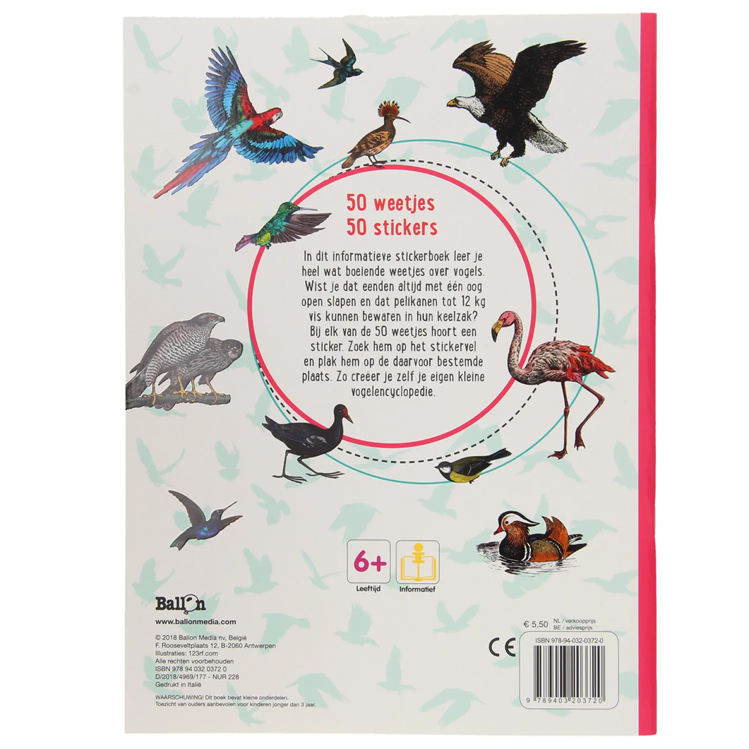 Standaard Uitgeverij 50 Weetjes 50 Stickers - Vogels New