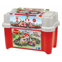 Abrick Ecoiffier Bouwset - Brandweer Speelton met Deksel als Speelbasis - Accessoires voor Mini-Stad - Vanaf 18 mnd - 117 dlg. Clearance