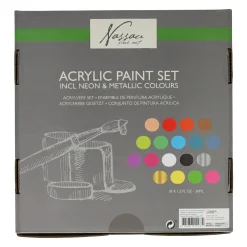 Creative Craft Group Acrylverf Fluor en Metallic Kleuren, 18x36 ml Discount