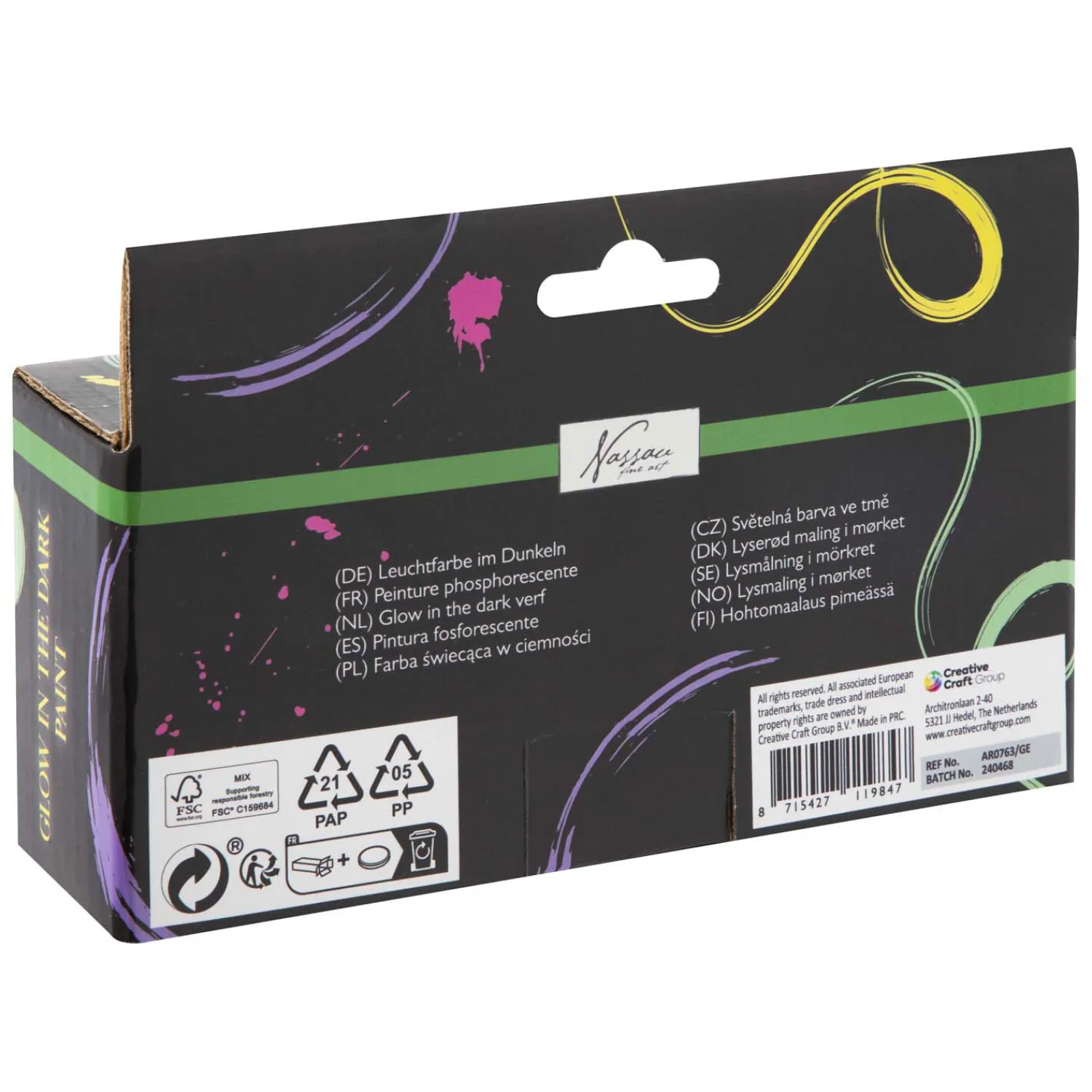 Creative Craft Group Acrylverf Glow in the Dark, 4x60ml