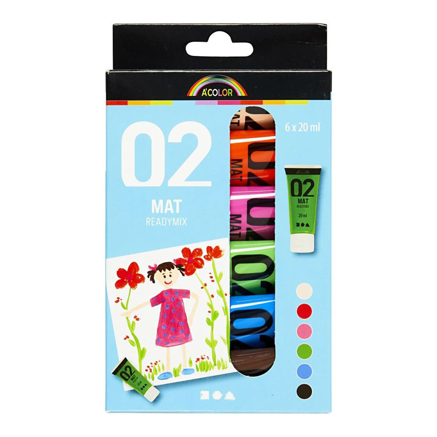 Acrylverf Verschillende Kleuren, 02 - Matt, 6x20ml>Creativ Company Best