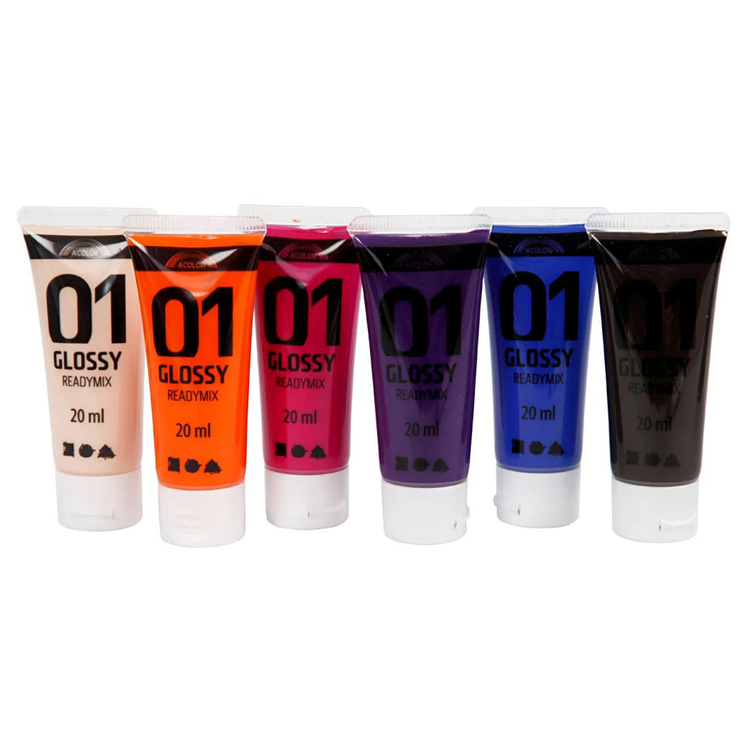 Acrylverf voor Kinderen Glossy Extra Kleuren, 6x20ml>Creativ Company Outlet
