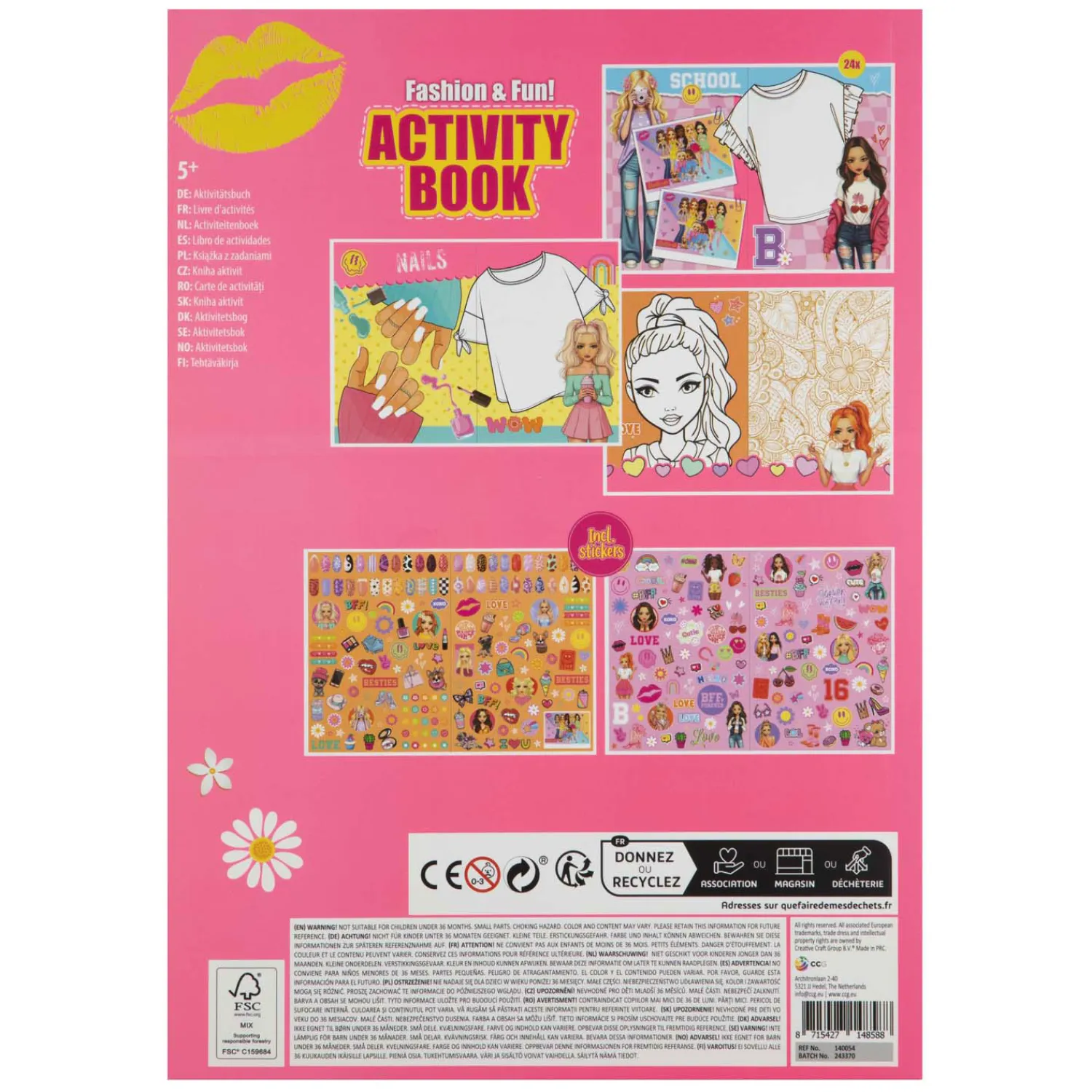 Activiteitenboek A4 - 24 Vellen met Stickers-Creative Craft Group Best