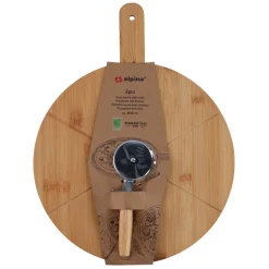 Alpina Pizzaplank en Pizzasnijder, 2dlg.- Discount