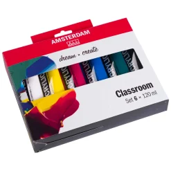 Bruynzeel Amsterdam Standard Series Acrylverf Educatie Set 120ml, 6dlg. Hot