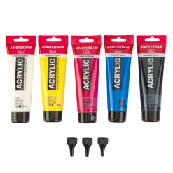Amsterdam Standard Series Acrylverf Primaire Set 120ml, 5dlg. + 3 Doseertuiten-Bruynzeel Outlet