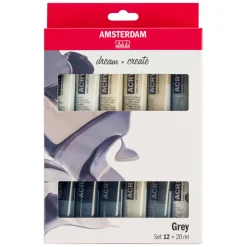 Amsterdam Standard Series Acrylverf Grijze Set 20ml, 12dlg.-Bruynzeel Hot