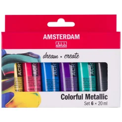 Amsterdam Standard Series Acrylverf Kleurrijke Metallic Set 20ml, 6dlg.-Bruynzeel Sale