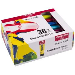 Amsterdam Standard Series Acrylverf Algemene Selectie Set 20ml, 36dlg.-Bruynzeel New