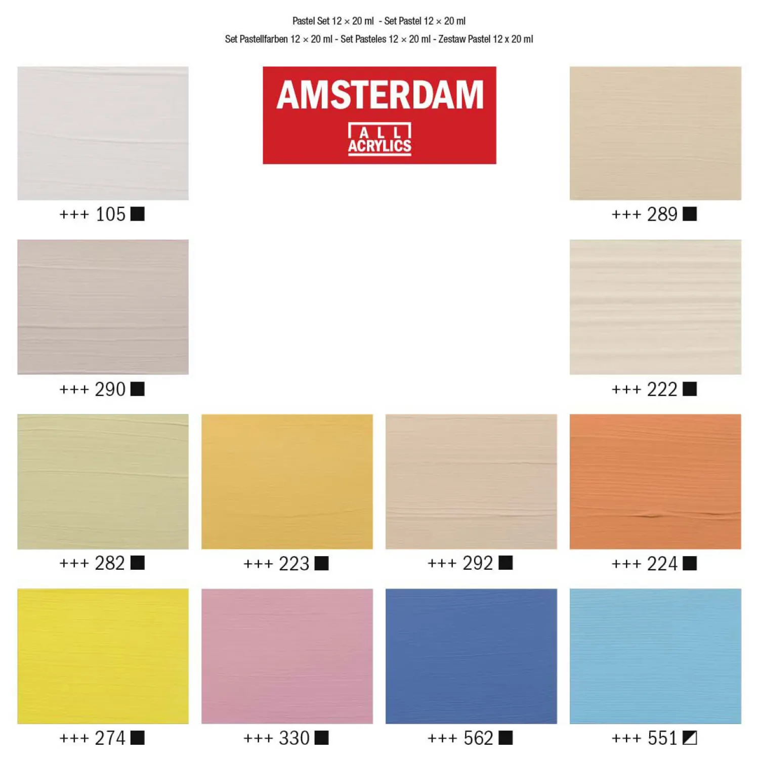 Amsterdam Standard Series Acrylverf Pastel Set 20ml, 12dlg.-Bruynzeel Sale