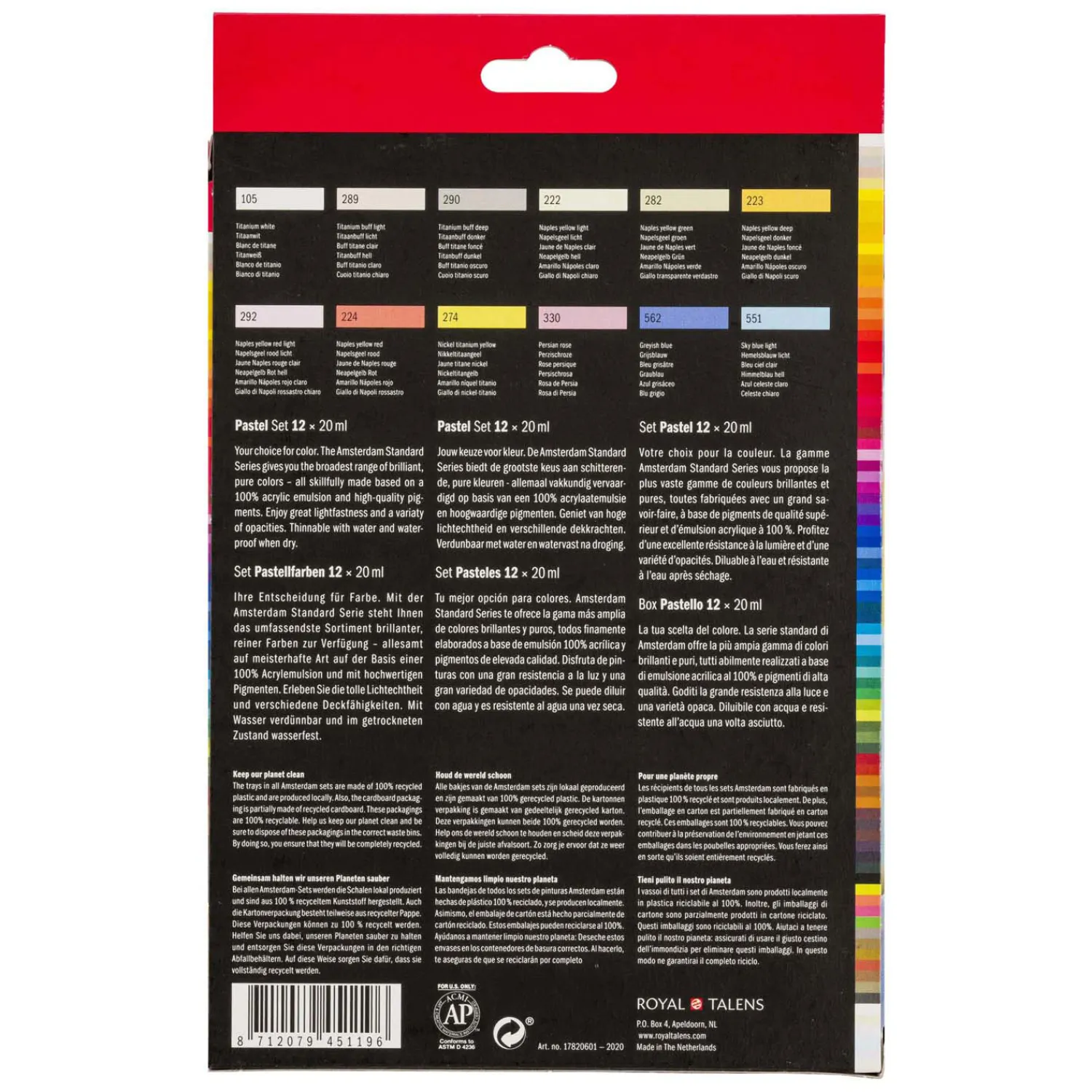 Amsterdam Standard Series Acrylverf Pastel Set 20ml, 12dlg.-Bruynzeel Sale
