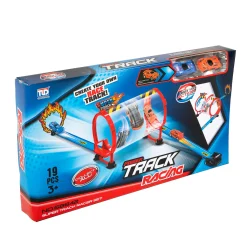 Auto Racebaan Set Koker Duel, 19dlg.- Clearance