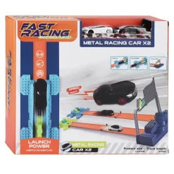 Auto Racebaan Wedstrijd Speelset met 2 Auto's> Discount