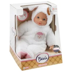 Beau Baby Babypop in Dierenpakje Schaap New