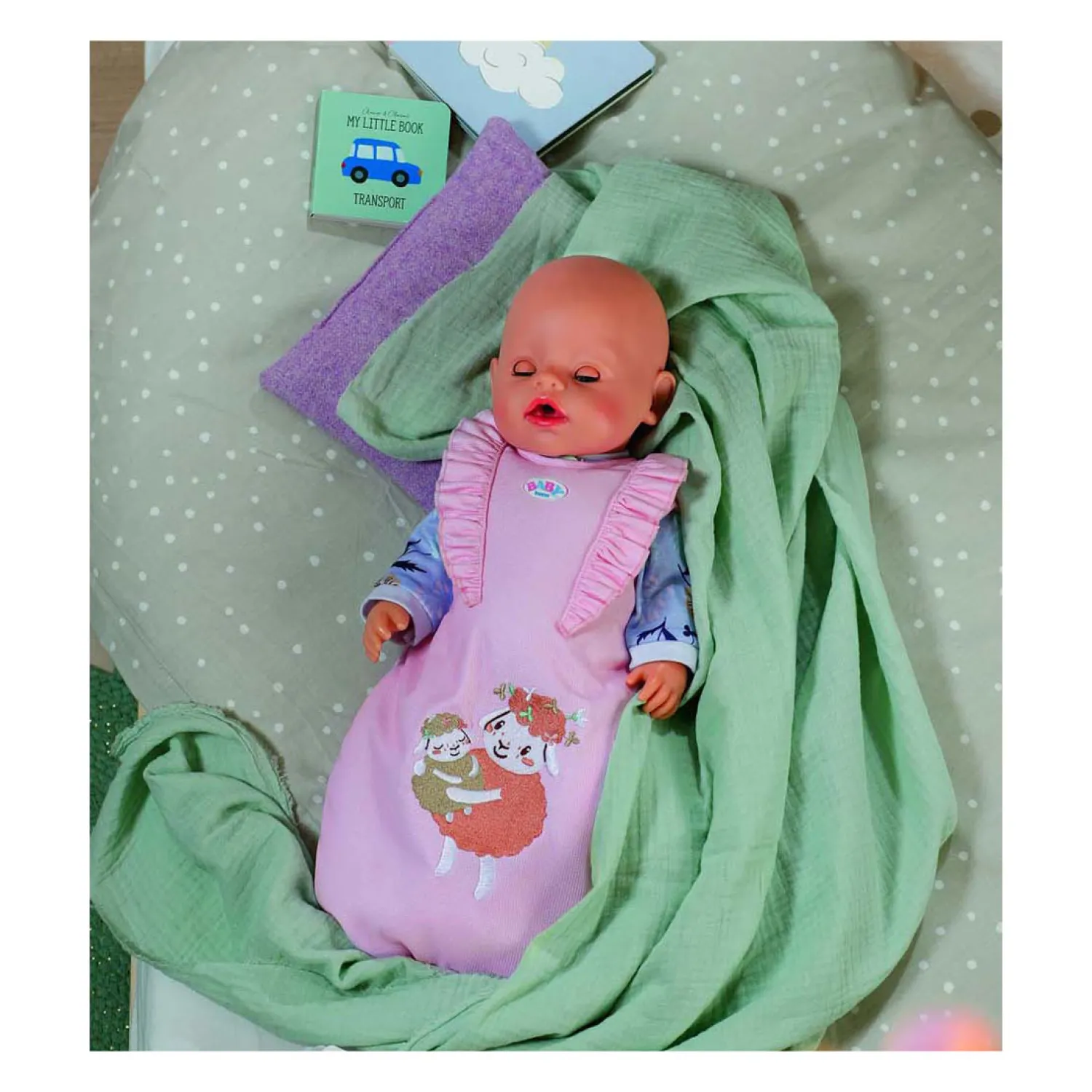 Poppenslaapzak Roze-Baby Born New