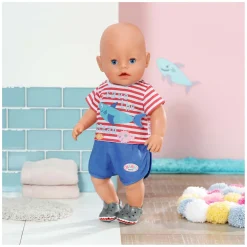 Pyjama met Schoenen Blauw, 43cm><noscript><img width=