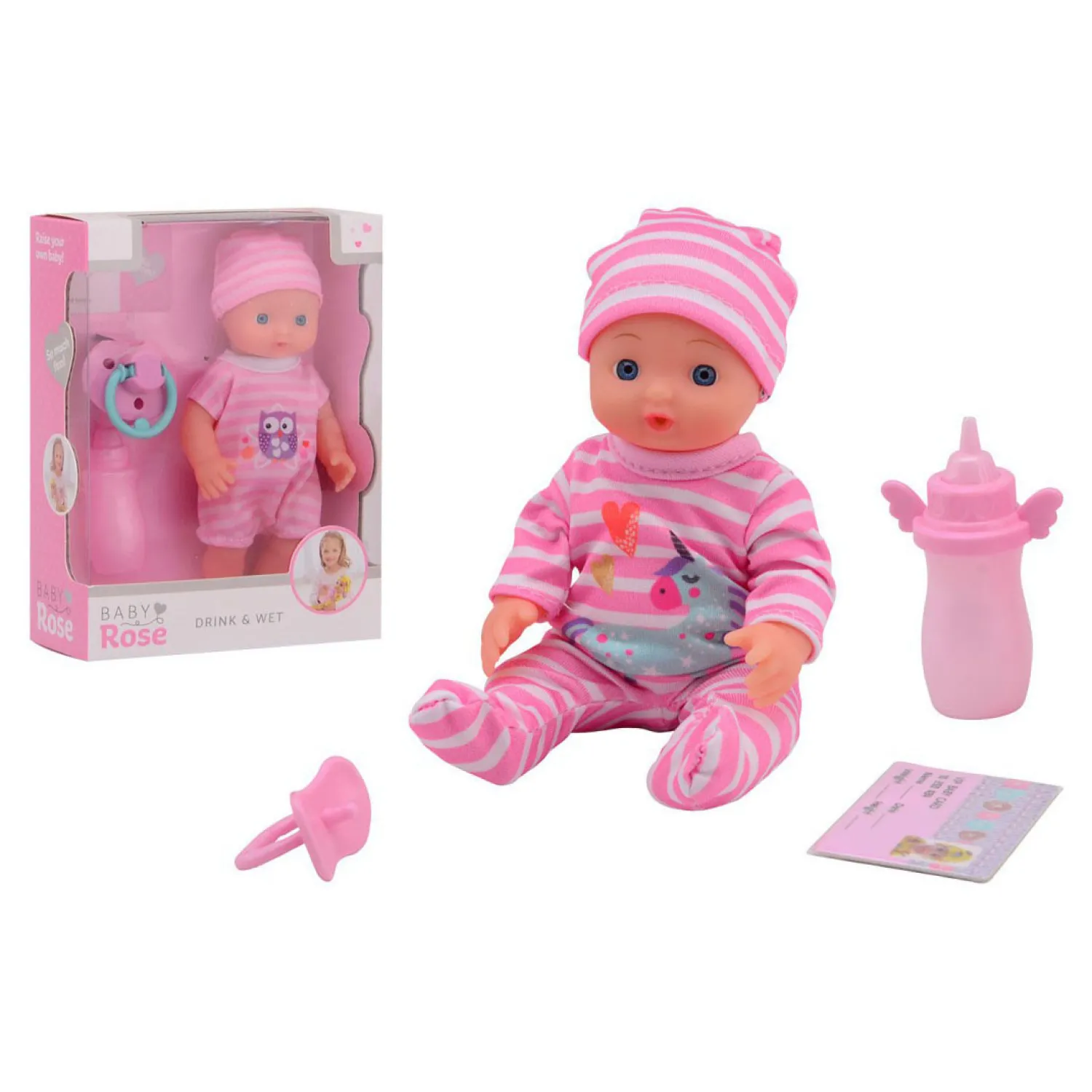 Drink- en Plasbabypop>Baby Rose Sale