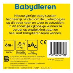 Babydieren - Kartonboek met Wiebeloogjes-Standaard Uitgeverij Discount