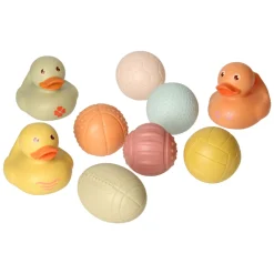 Badspeelgoed Set Met Sensorische Badballen & Badeendjes Pastel- New