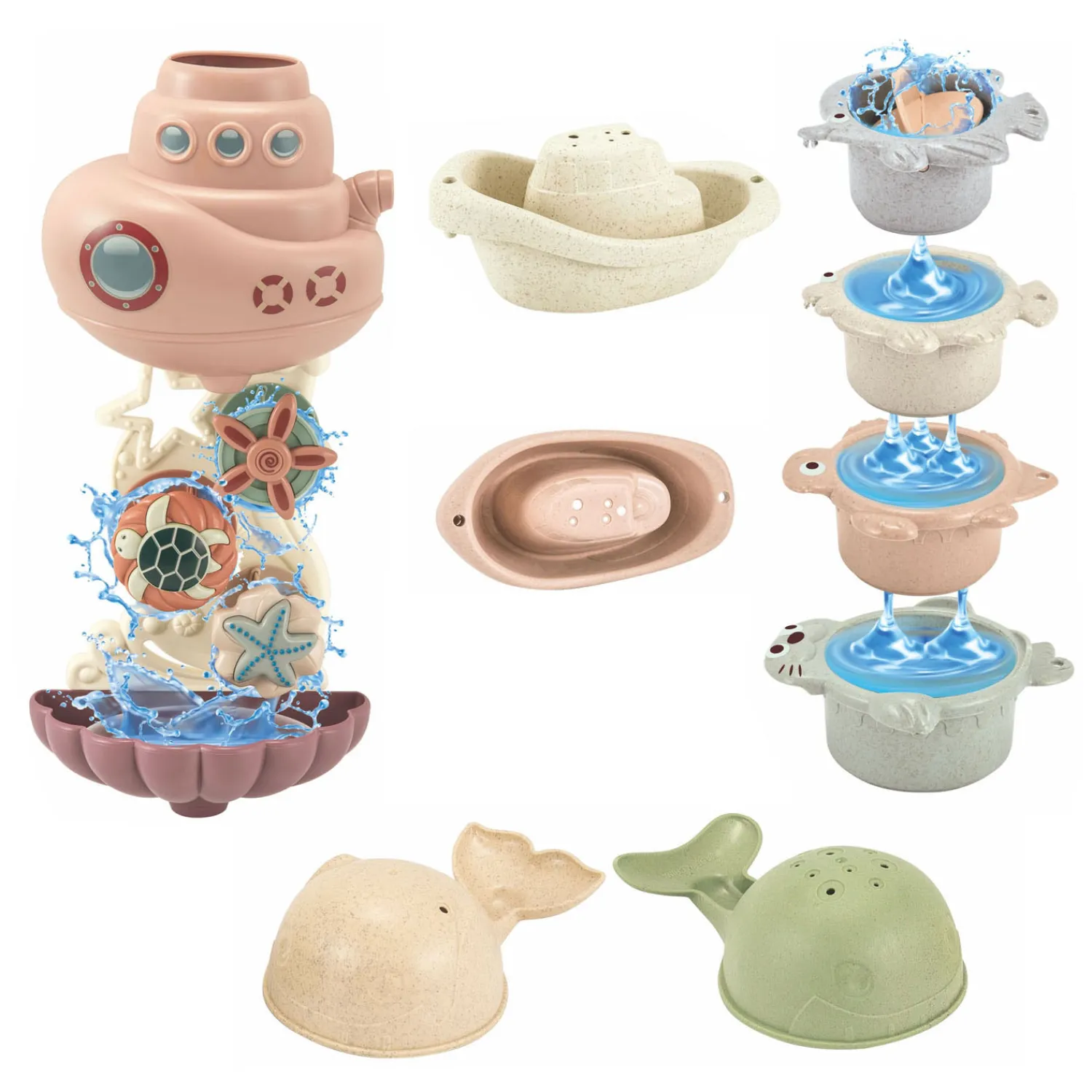 Badspeelset met Waterval Pastel- New