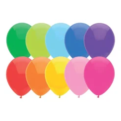 Haza Witbaard Ballonnen Gekleurd, 10st. Outlet