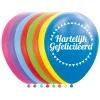 Globos Ballonnen Hartelijk Gefeliciteerd Mix Kleuren 30cm, 8st. Best