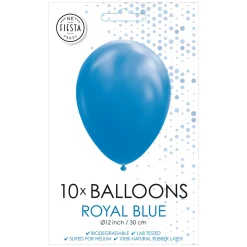 Ballonnen Koninklijk Blauw, 30cm, 10st.-Globos Outlet