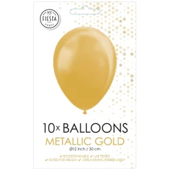 Globos Ballonnen Metallic Goud 30cm, 10st. New