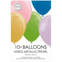 Globos Ballonnen Metallic Pearl Mix Kleuren 30cm, 10st. Best