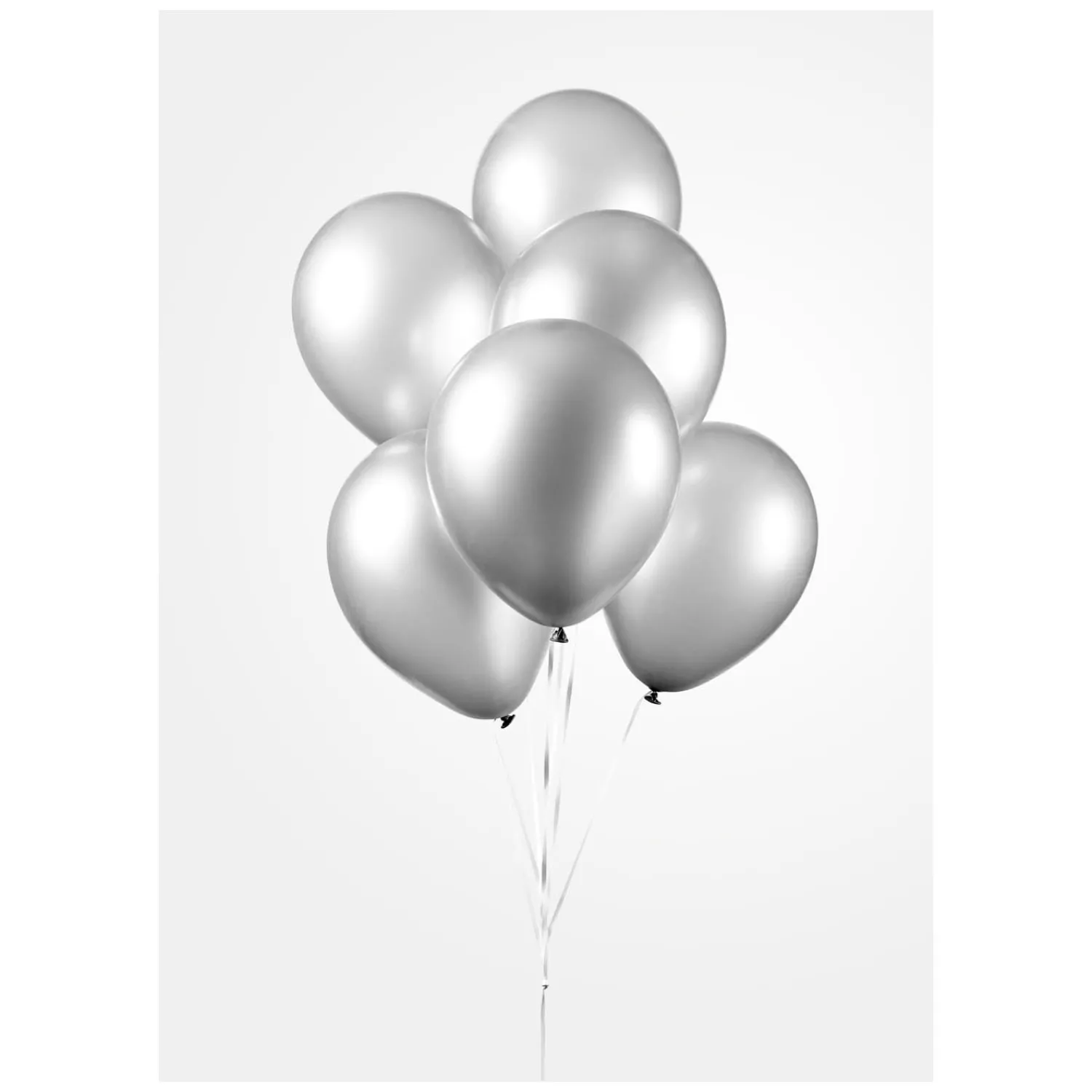 Globos Ballonnen Metallic Zilver 30cm, 10st. Outlet