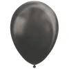 Ballonnen Metallic Zwart 30cm, 10st.-Globos New