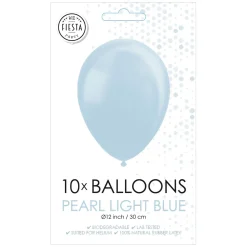 Ballonnen Pearl Lichtblauw 30cm, 10st.-Globos Online
