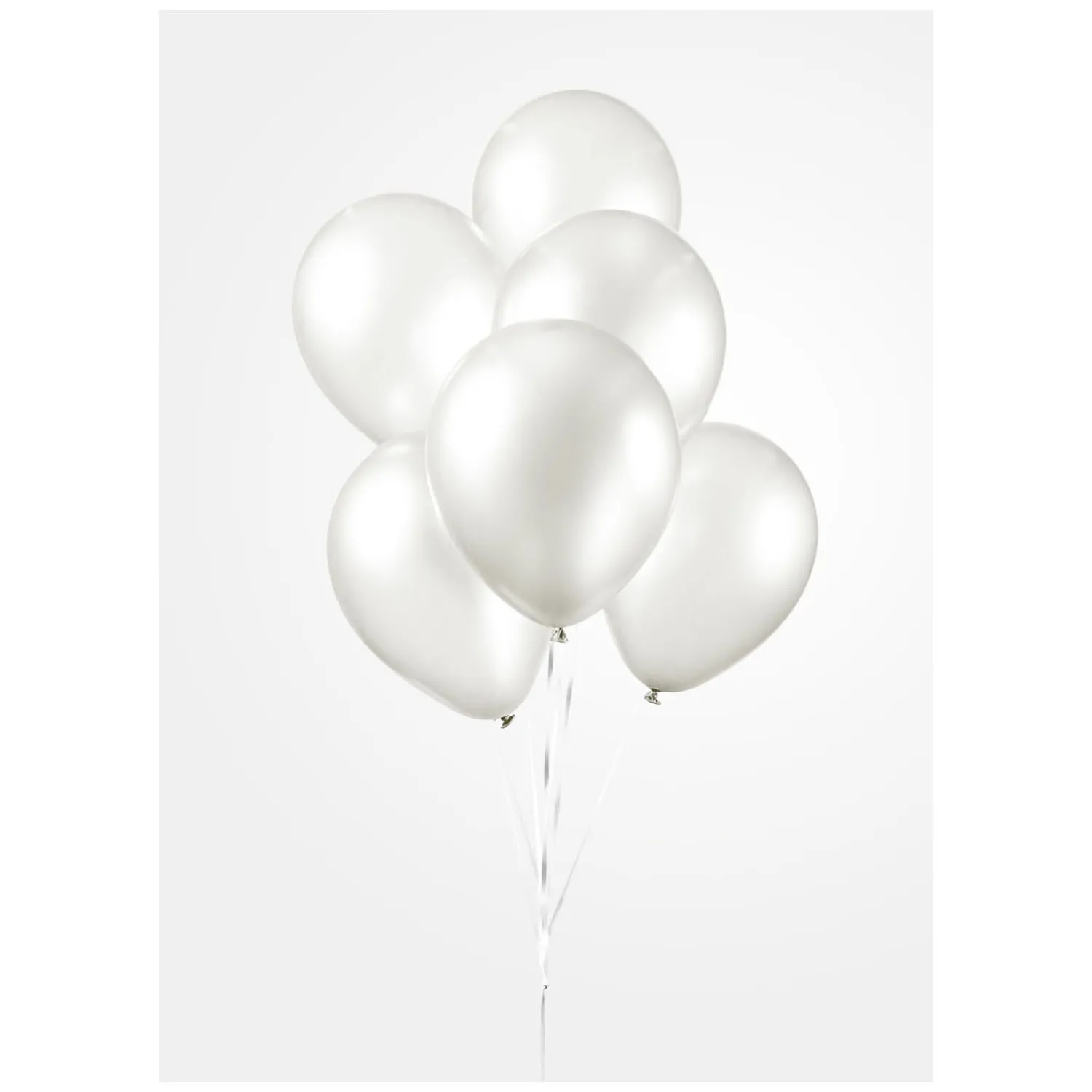 Ballonnen Pearl Wit 30cm, 10st.-Globos Best