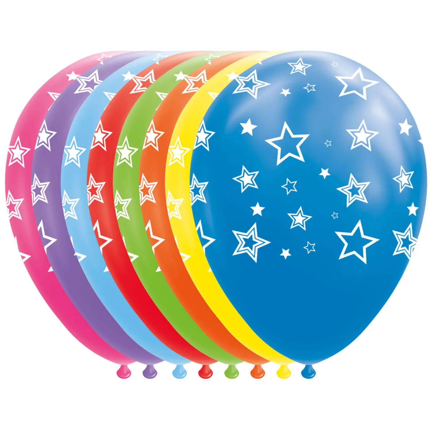 Ballonnen Sterren Mix Kleuren 30cm, 8st.-Globos Sale