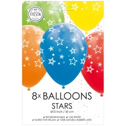 Ballonnen Sterren Mix Kleuren 30cm, 8st.-Globos Sale