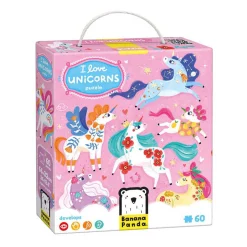- Ik Hou van Eenhoorns Puzzel - 60st.>Banana Panda Hot