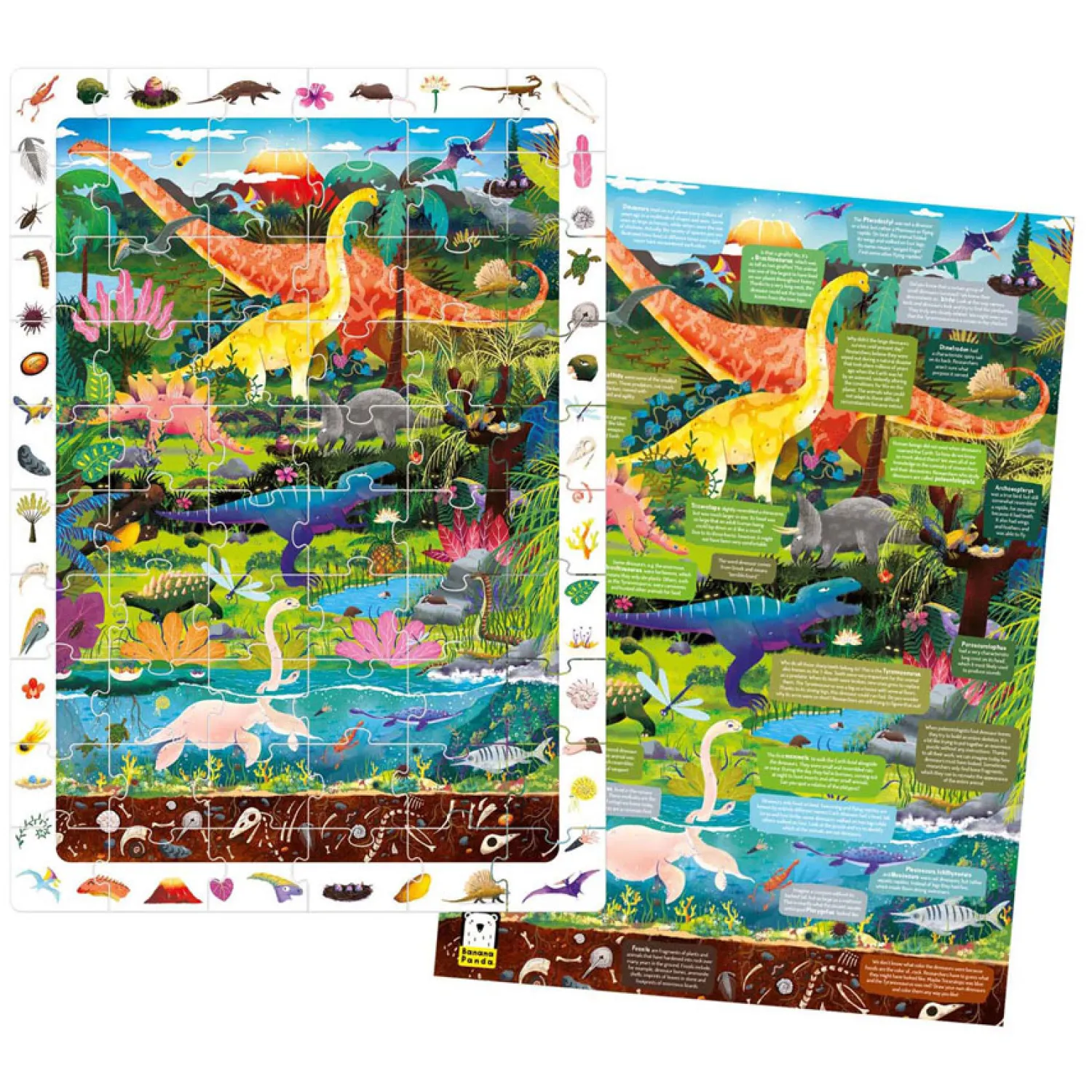 Banana Panda - Zoek en Kijk Puzzel Dinosaurussen - 60st. Sale