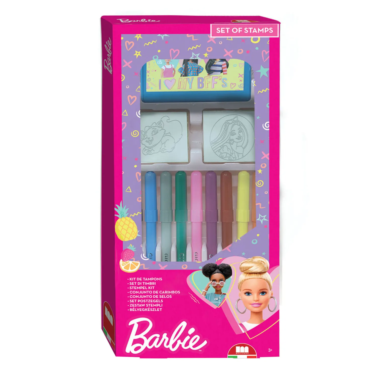 Barbie Stempelset met Viltstiften-Multiprint Outlet