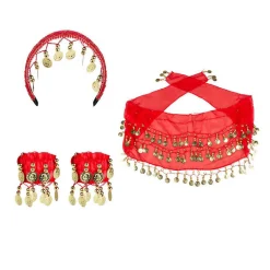 Belly Dance Set Rood, 3dlg.-Boland Sale