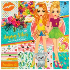 Besties Design Blok Happy Vibes, 20 vellen>Creative Craft Group Clearance