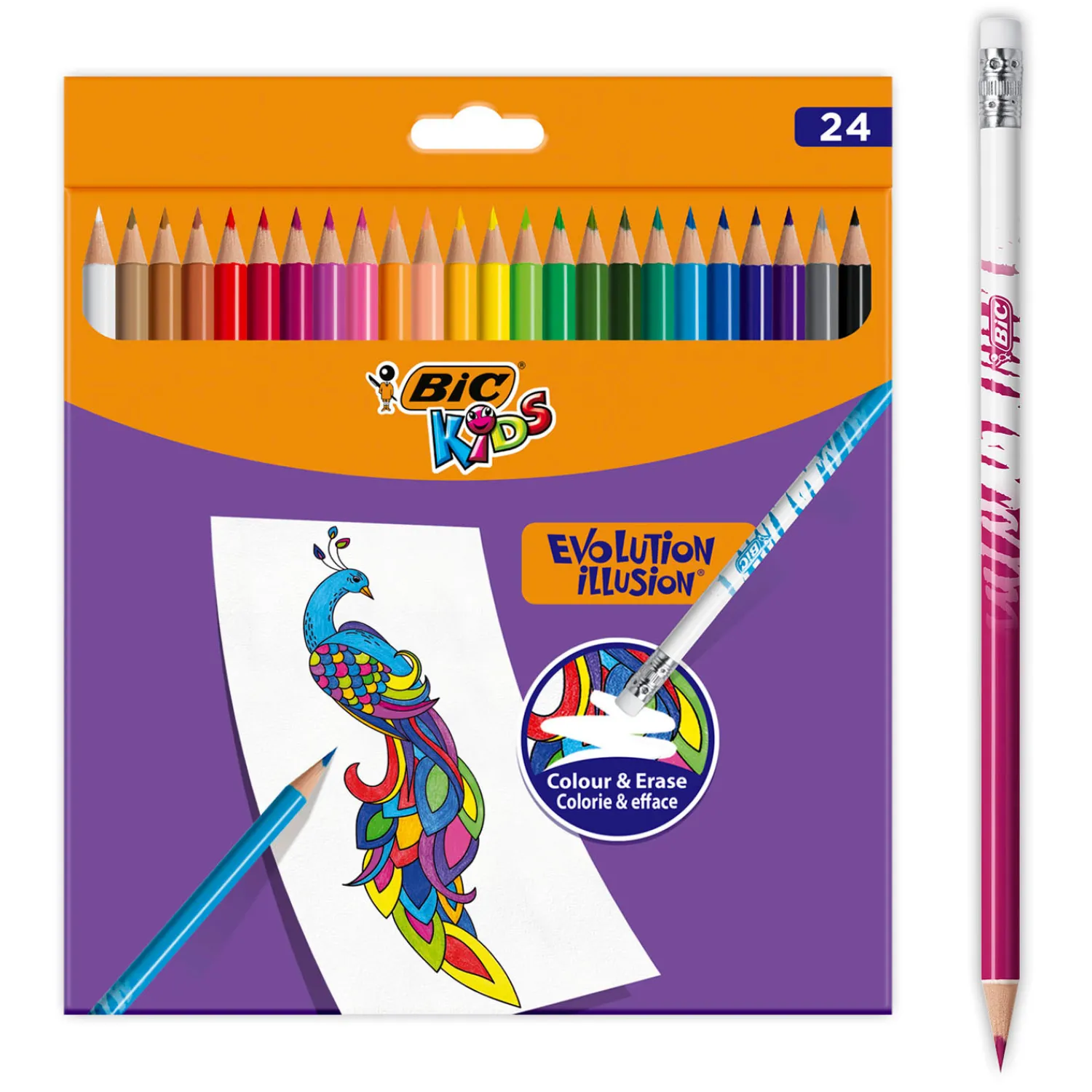 Kids Evolution Uitgumbare Kleurpotloden, 24st.-BIC Sale