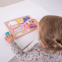 Houten Aankleedpuzzel Meisje, 10st.><noscript><img width=