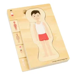 Bigjigs Houten Anatomiepuzzel - Jongen, 26st. Outlet