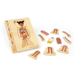 Bigjigs Houten Anatomiepuzzel - Meisje, 26st. Outlet