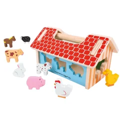 Houten Boerderij Vorm Sorteerbox-Bigjigs Online