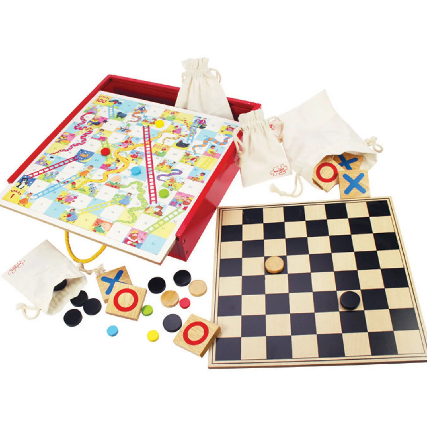 Houten Bordspellen, 4in1-Bigjigs