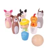 Bigjigs Houten Bowlingset Boerderij, 7dlg.