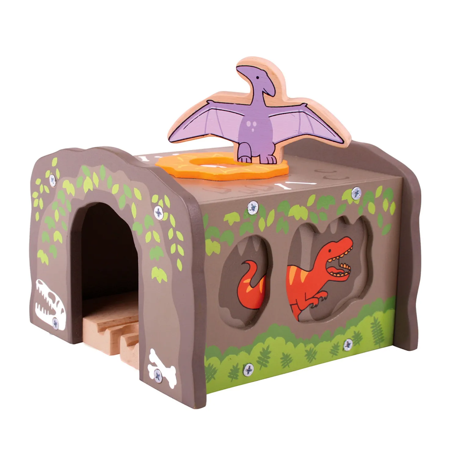 Houten Dino T-Rex Treintunnel-Bigjigs Outlet